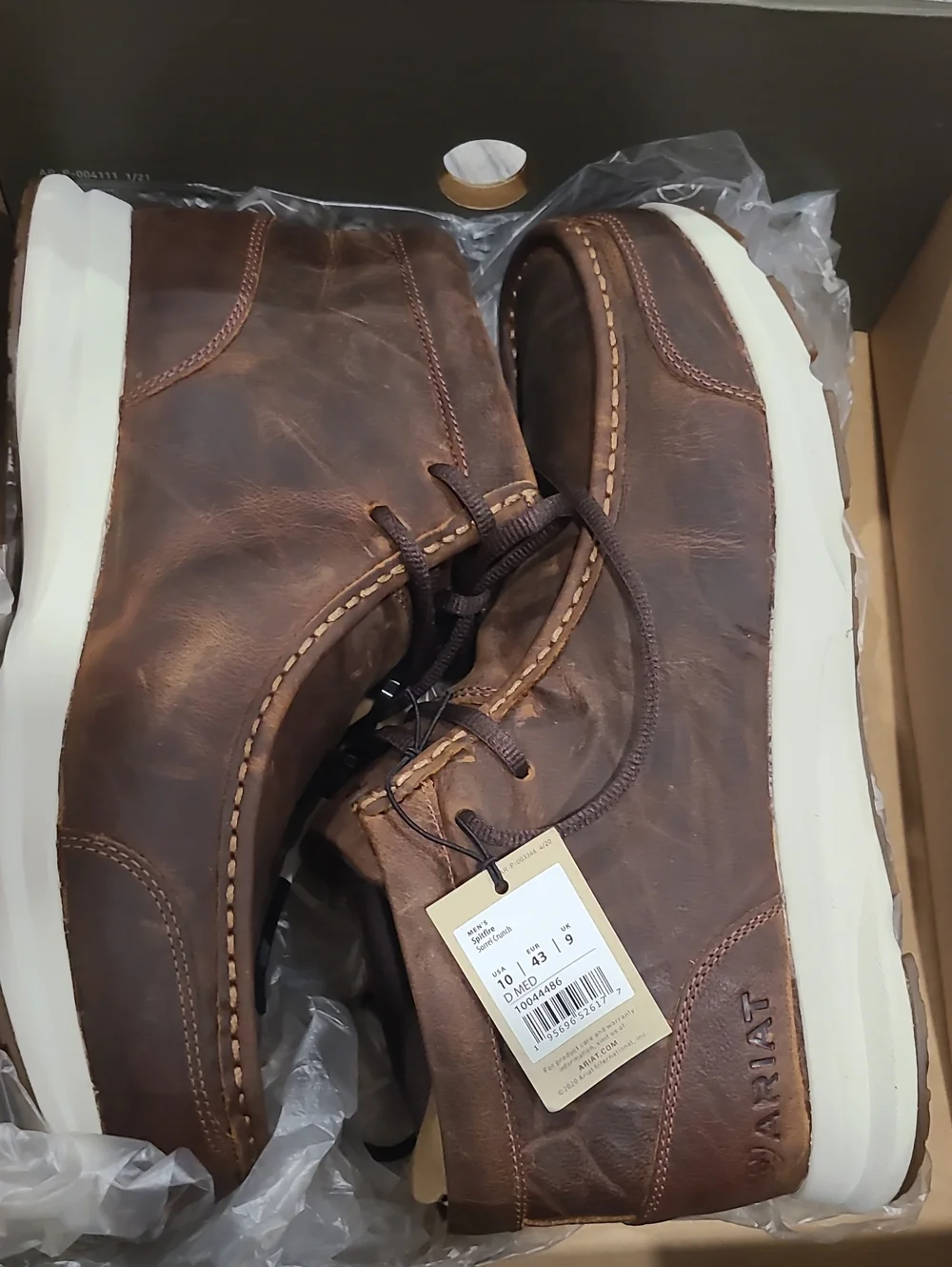 Ariat Mens Spitfire Shoes Sorrel Crunch Size 10